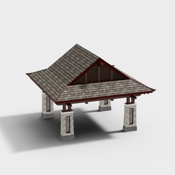 East Asian Pavilion 3D model