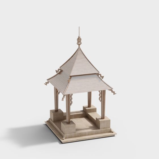 Thai Pavilion 3D Model with Oriental Charm