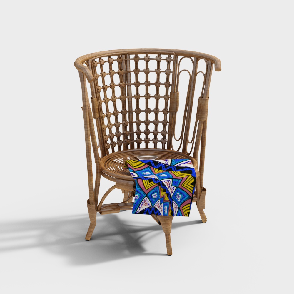 Rattan leisure chair in Southeast Asia