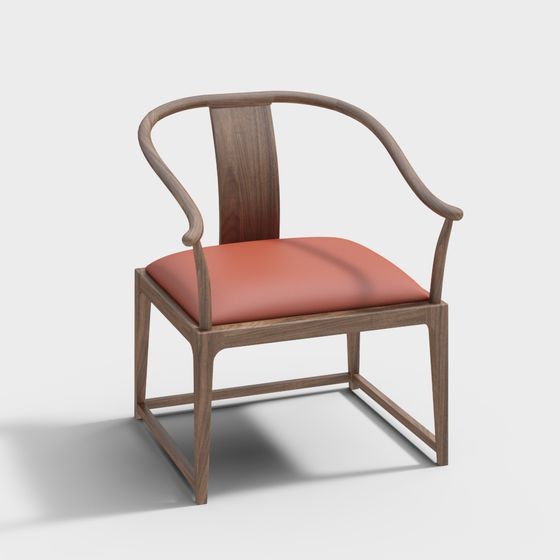 Elegant Low-Polygon Chair 3D Model