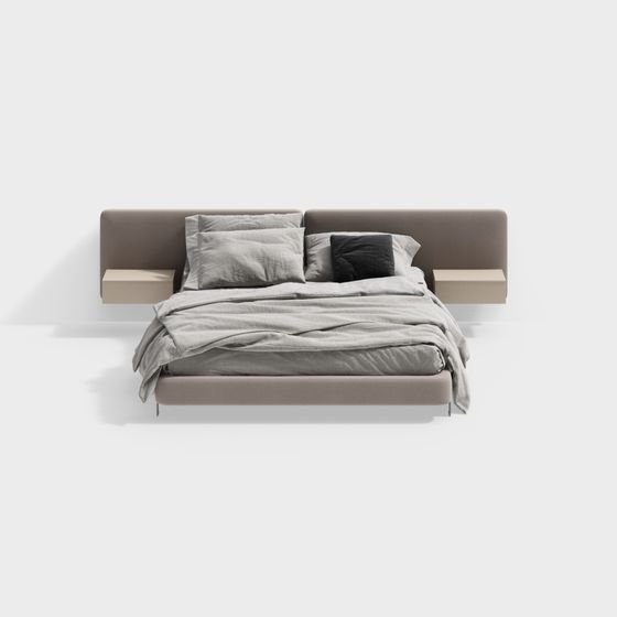 Modern Minimalist Bed Frame 3D model