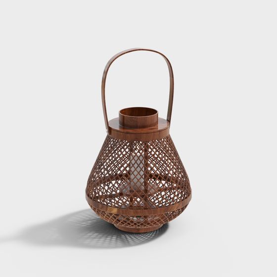 Charming Bamboo Lantern 3D Model for Creative Projects