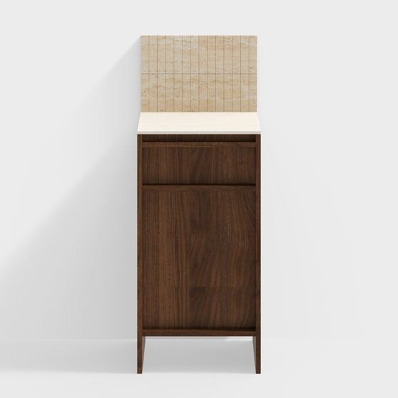 Mid-Century Modern Bathroom Vanity 3D model