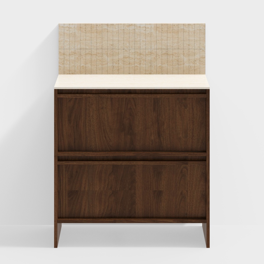 Meubles - Armoire d'entrée romaine - Meuble à chaussures -950- Noyer noir