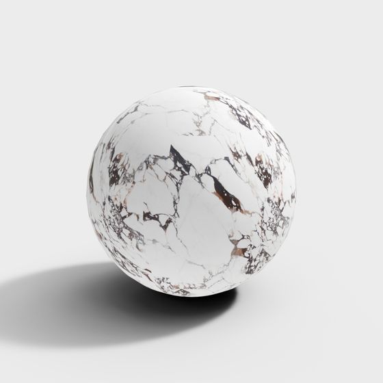 Elegant Marble Ball 3D model