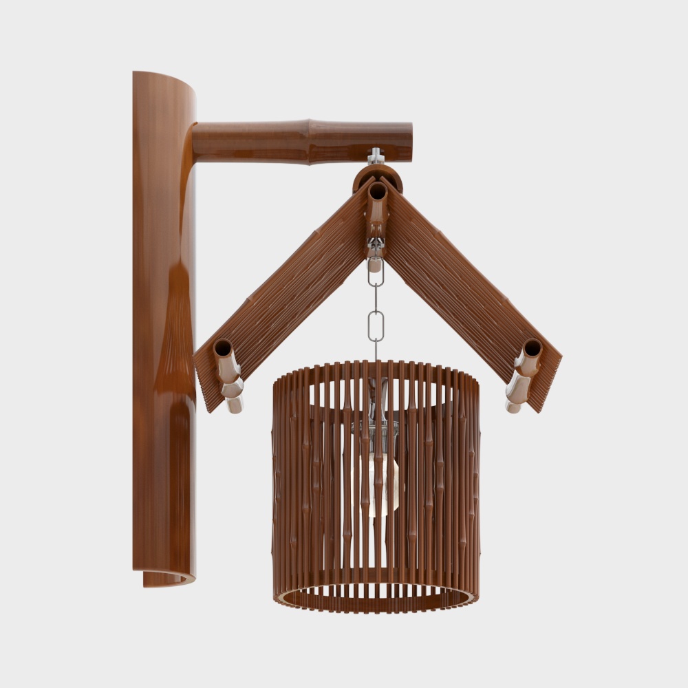 Đèn tường tre Trung Quốc mới