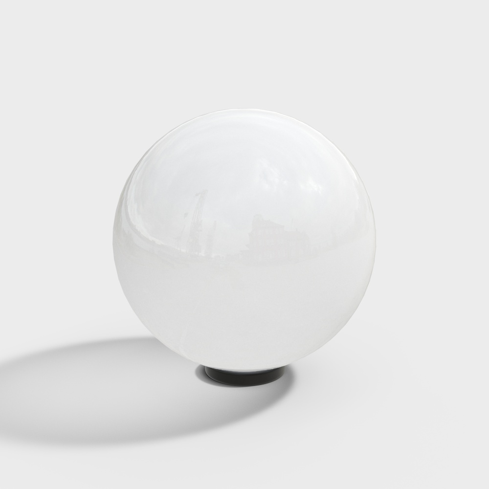 Modern spherical outdoor floor lamp