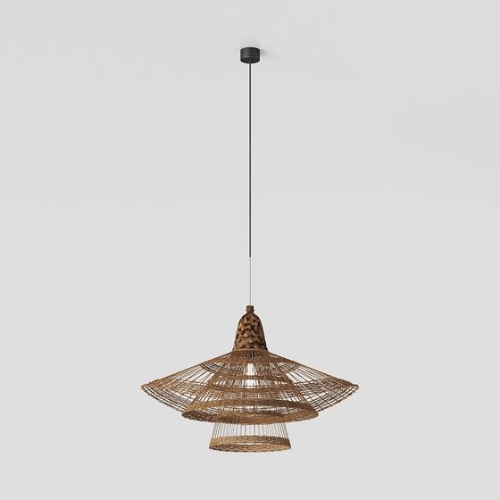 Artistic Low-Polygon Chandelier 3D model