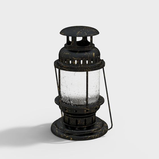 Nostalgic Oil Lamp 3D model