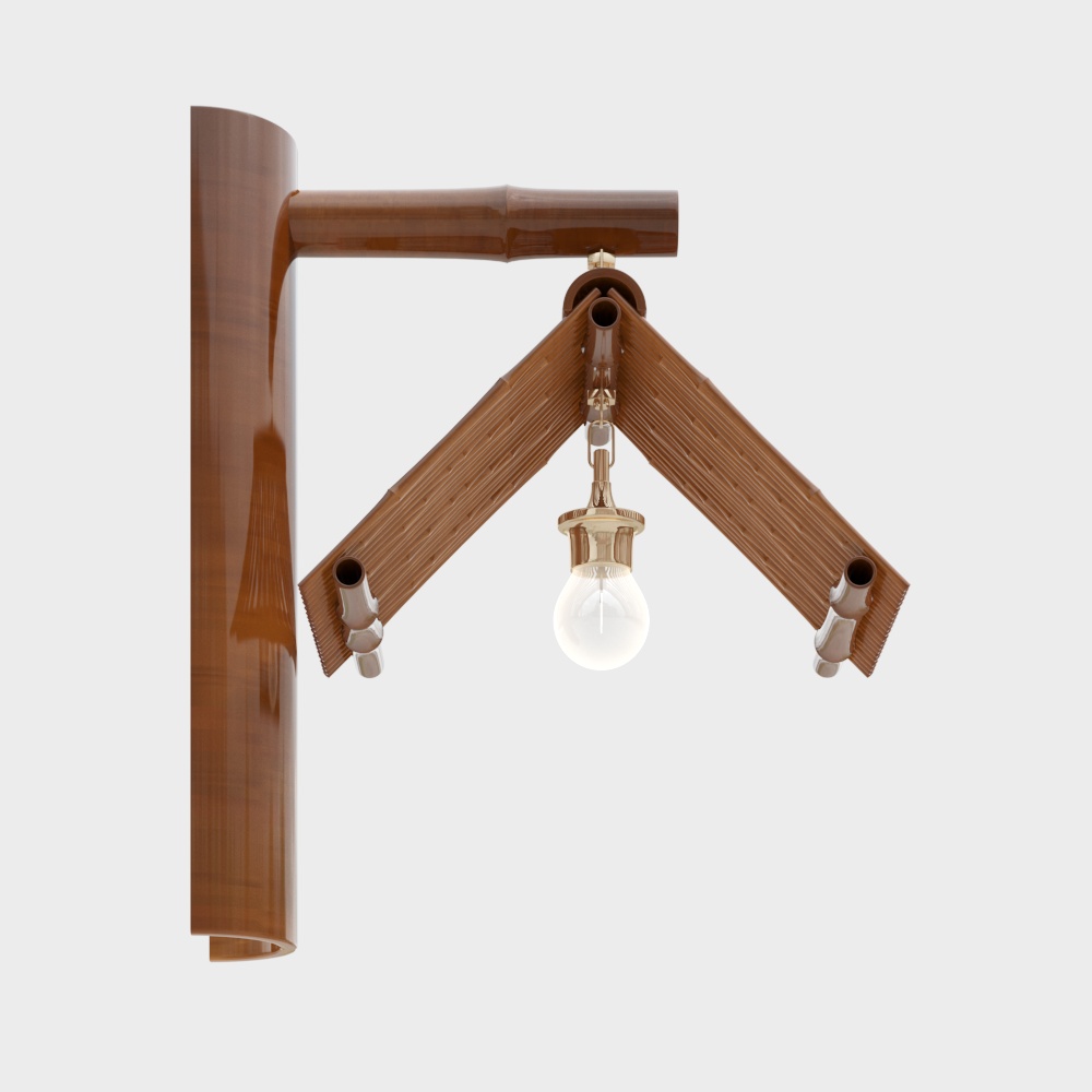 New Chinese bamboo wall lamp