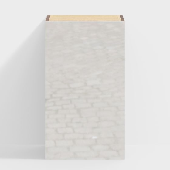 Stylish Urban Brick Wall Low-Poly 3D Model