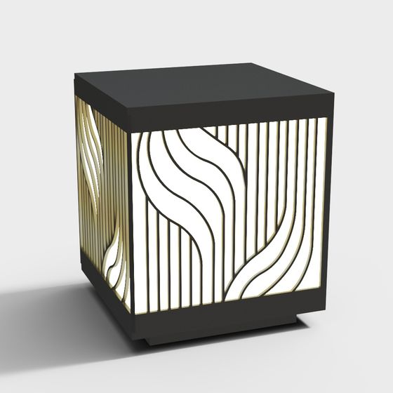 Luminous Cube Low Poly 3D model