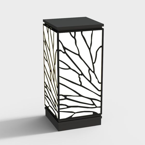 Abstract Geometric Pillar 3D Model