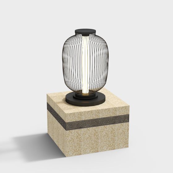 Elegant 3D Model Lighting Fixture