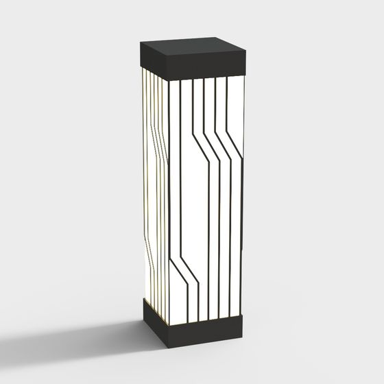 Futuristic Geometric Low-Poly 3D Model