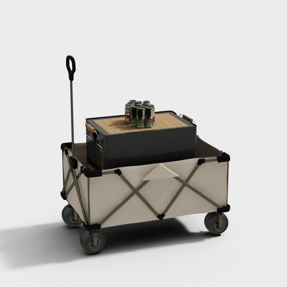 Summer Picnic Cart 3D model for Outdoor Projects