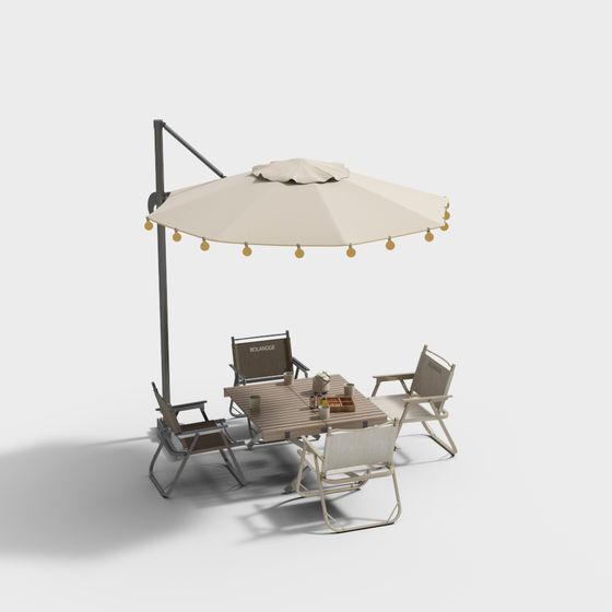 Beach Retreat Outdoor Leisure Area 3D model