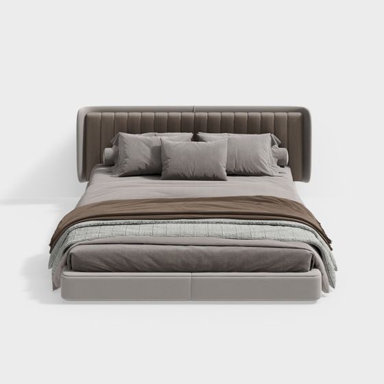 Urban Comfort Bed 3D model for Modern Interiors