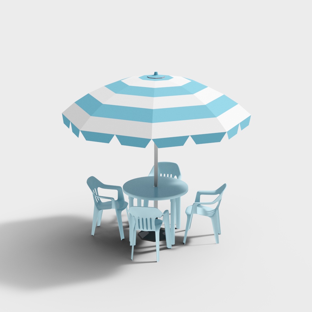 Modern summer theme beach shade leisure table and chair combination