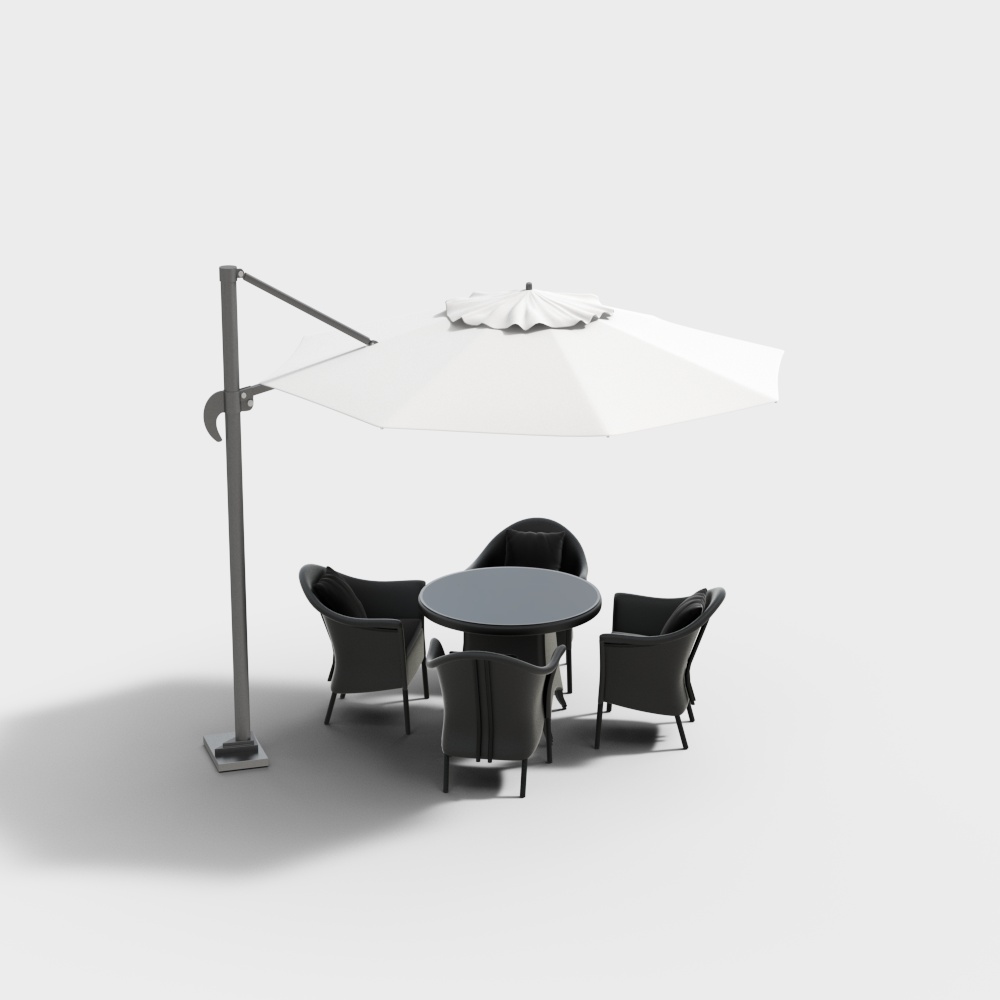 Modern outdoor beach table and chair set