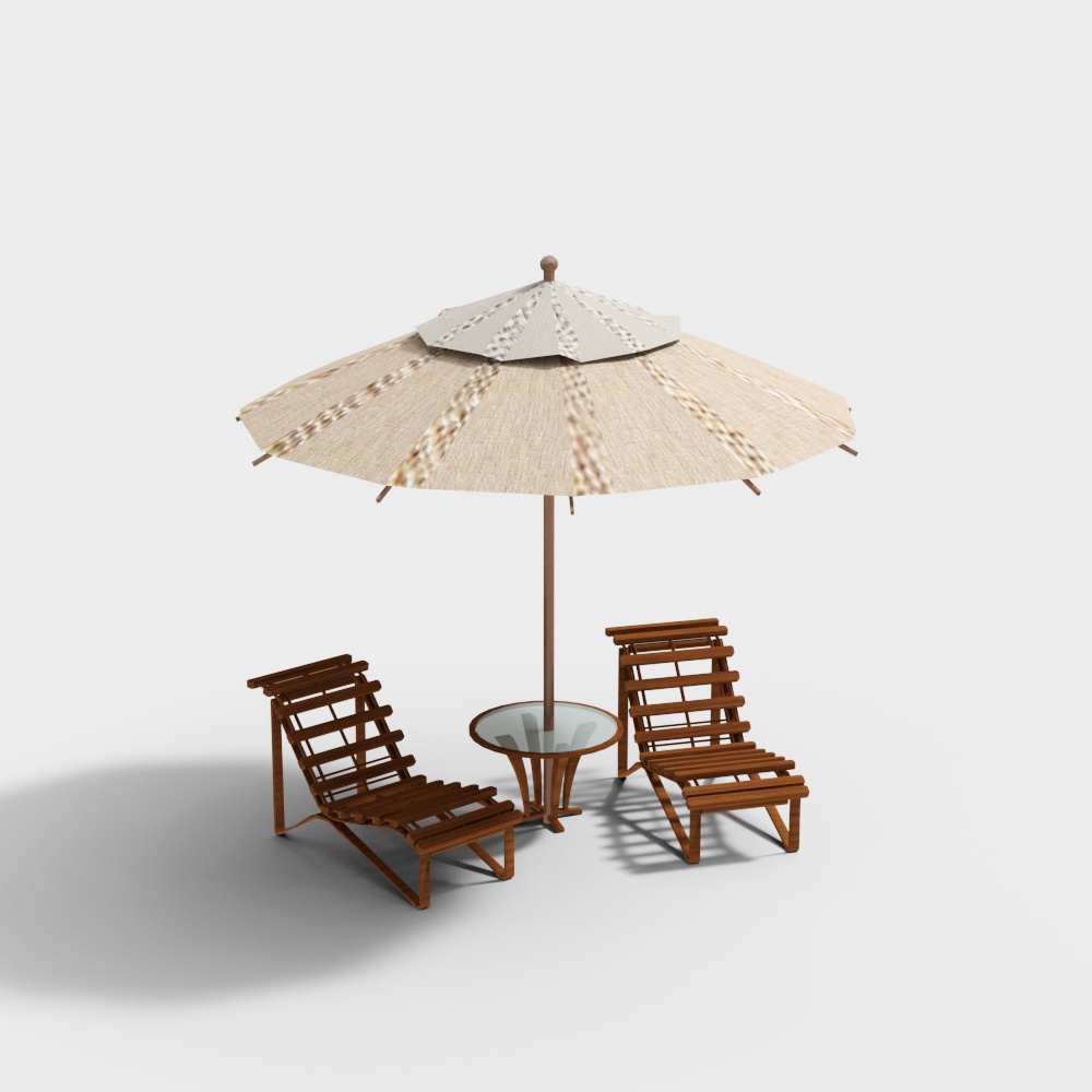 현대 해변 야외 선반이 있는 안락 의자