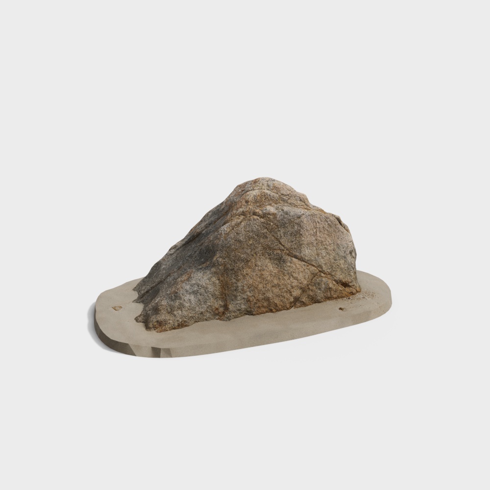 Realistic Low-Poly 3D Rock Model