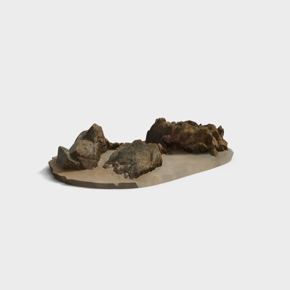Desert Rock Pile 3D model