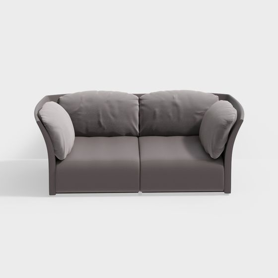 Stylish Low Poly Sofa 3D model for Comfortable Spaces