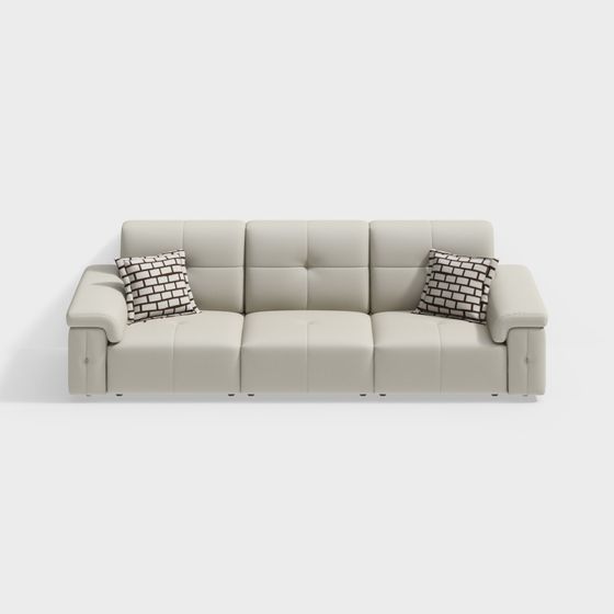Urban Comfort Low-Poly Sofa 3D model