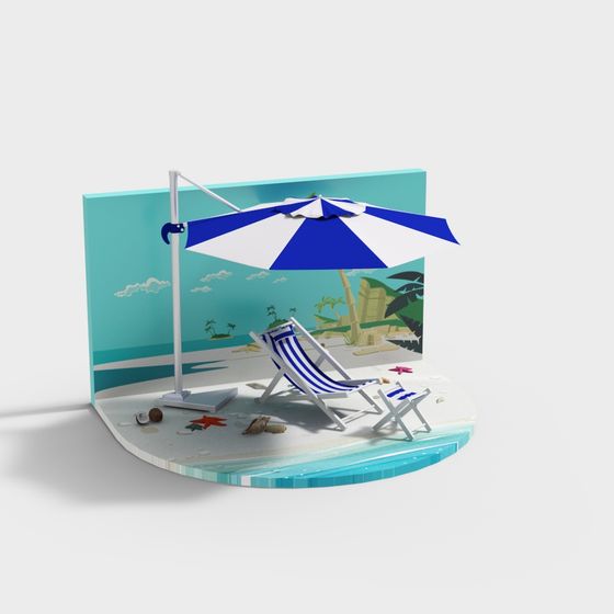 Beach Retreat 3D model