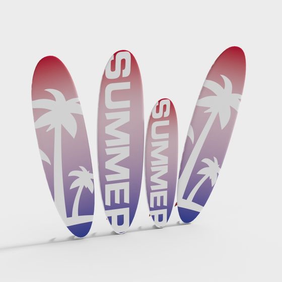 Summer Surfboards 3D model