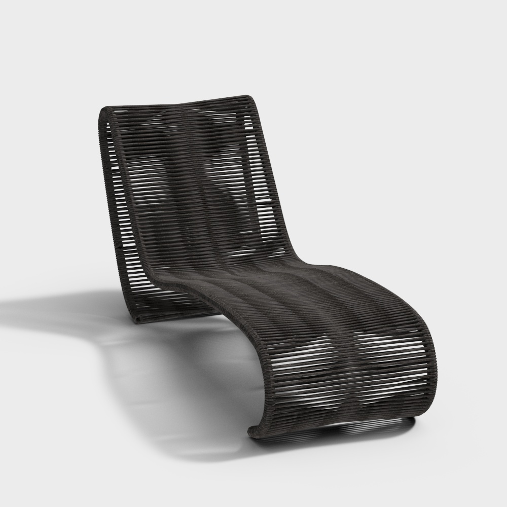 Modern outdoor beach loungers