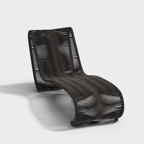 Modern outdoor beach loungers