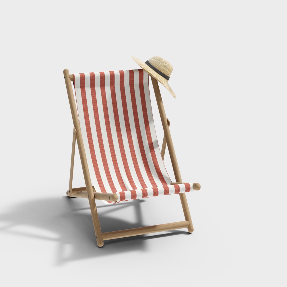 Chaises longues de plage d'été modernes