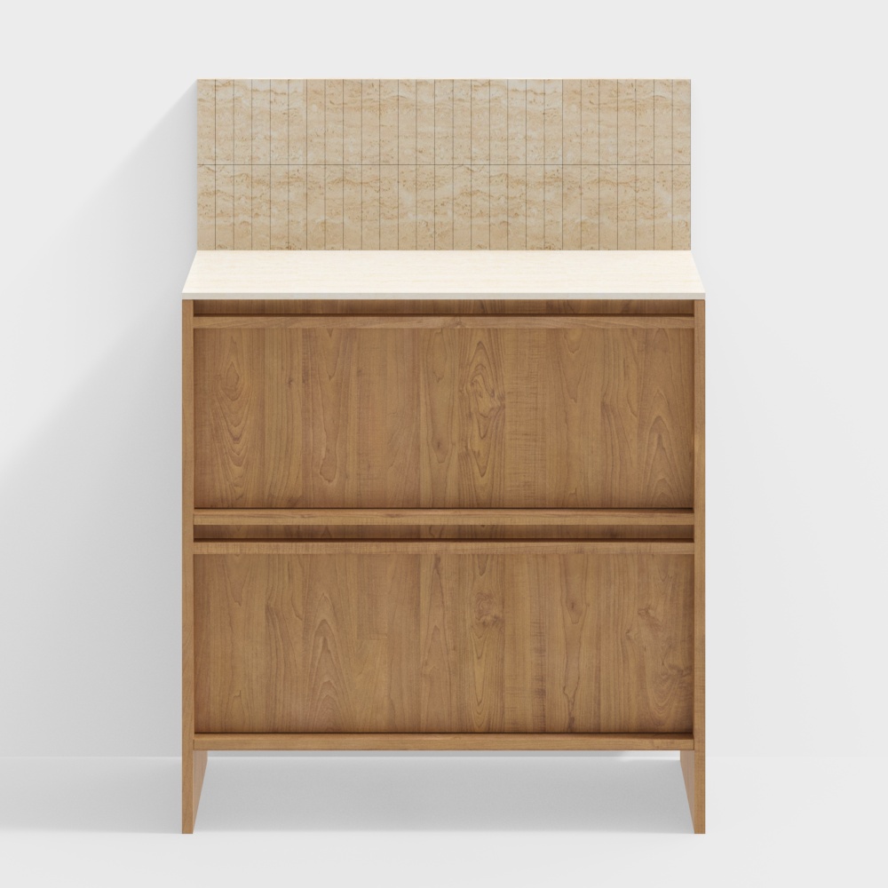 Furniture - Roman entrance cabinet - Shoe Cabinet -950- Cherry wood