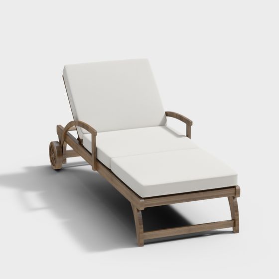 Low Poly Relaxing Beach Lounge Chair 3D model