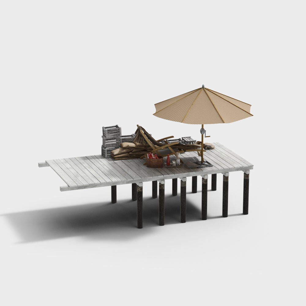 Modern style beach pier