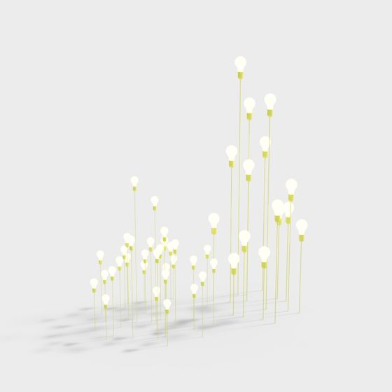 Artistic Low-Poly 3D Light Bulb Collection