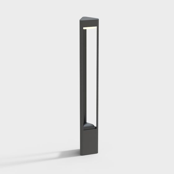 Stylish Low-Polygon Street Lamp 3D model