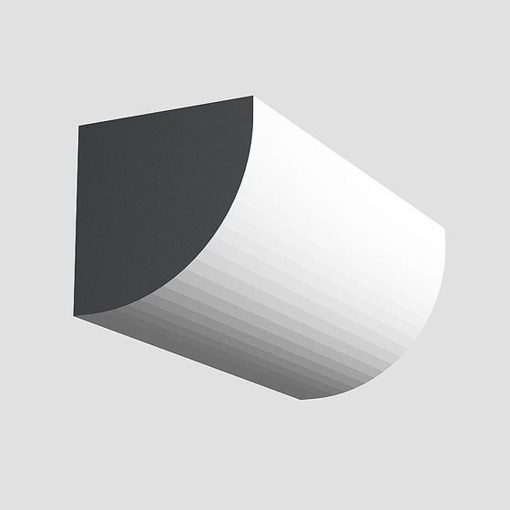 White Arc Wall Panel 3D Model for Interiors