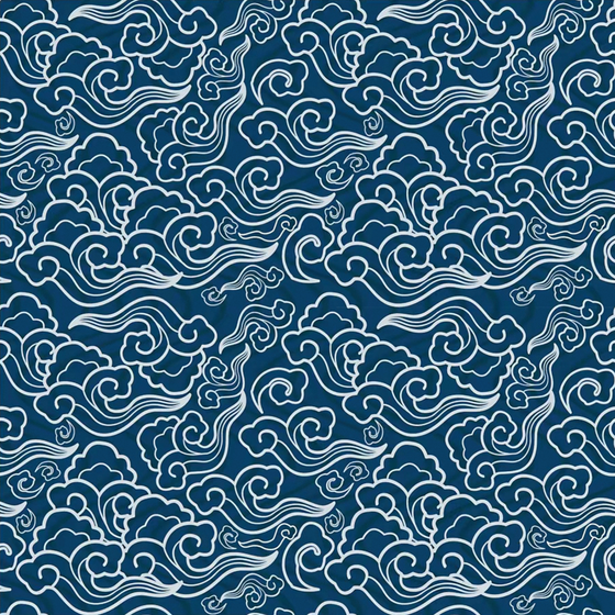 Blue Patterned Design Model 3D
