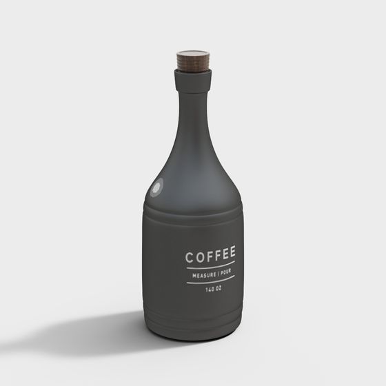 Elegant Coffee Measure Pour Bottle 3D model