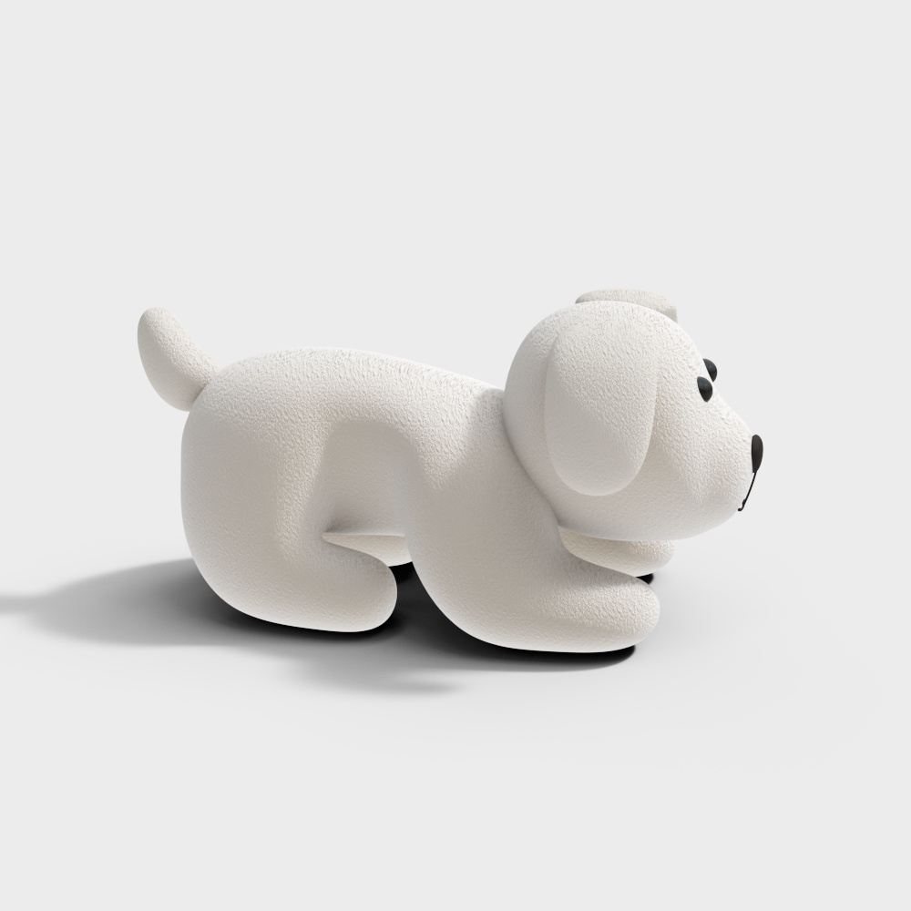 Puppy Love 3D model - Adorable Low-Poly Dog