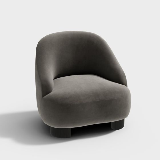 Elegant Curved Sofa 3D Model for Modern Interiors