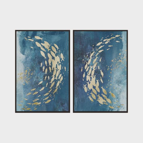 Mesmerizing School of Fish 3D model for Creative Projects