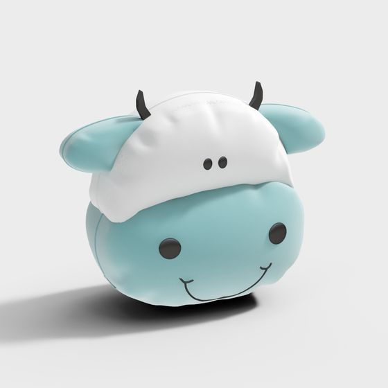 Charming Blue Cow 3D model for Creative Projects