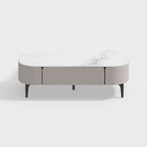 Elegant Marble Coffee Table 3D model