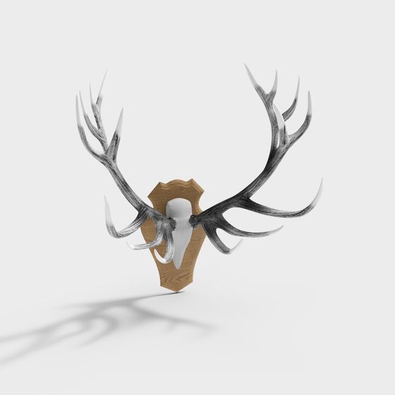 Elegant Low Poly Deer Head Wall Decoration 3D model