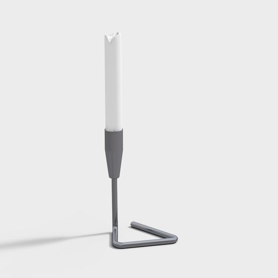 Elegant Low-Poly Candle Holder 3D model