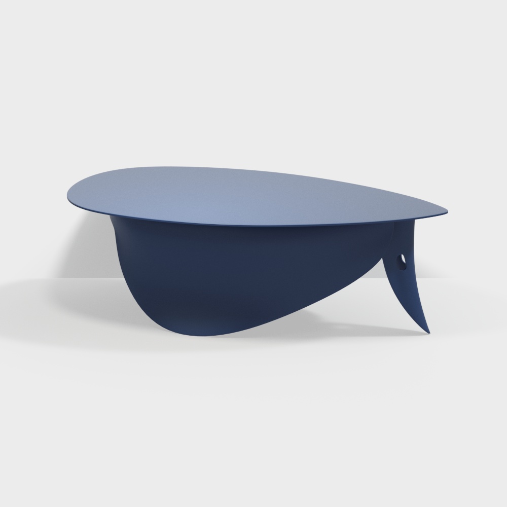 Streamline Coffee Table 3D Model – Sleek Blue Design